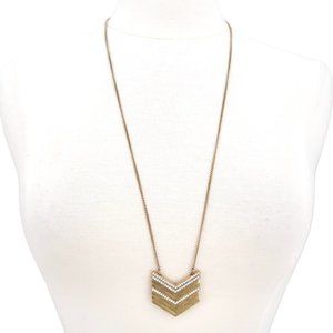 J CREW Pave stripe Chevron necklace